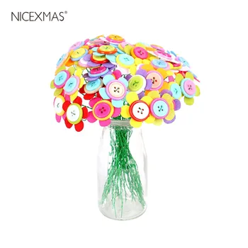 Artificial Button Flower Bouquet Puzzle Kid DIY Handmade Crafts Educational Toys Home Party Decoration (Five-petaled Flowers)
Artificial Button Flower Bouquet Puzzle Kid DIY Handmade Crafts Educational Toys Home Party Decoration (Five-petaled Flowers)