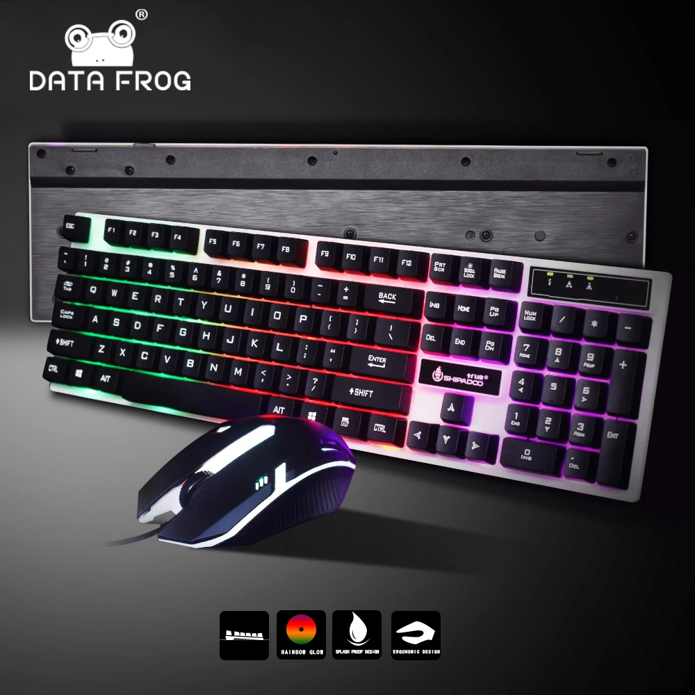 DATA FROG Mechanical Gaming 104 Keys Keyboard USB Wired Mouse For PC Laptop Backlit Gamer Keyboard for Russian Spanish Sticker
DATA FROG Mechanical Gaming 104 Keys Keyboard USB Wired Mouse For PC Laptop Backlit Gamer Keyboard for Russian Spanish Sticker