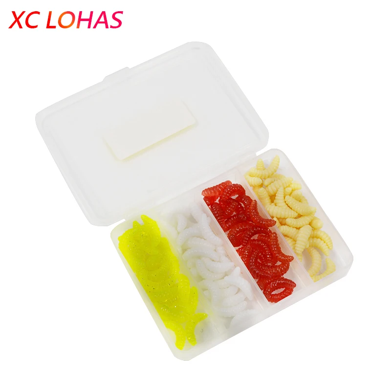 100 pcs/box Soft Fishing Lure Maggot Grub Artificial Fishing Worms Set for River Stream Lake Sea Rock Lure Fishing Bait 4 Colors
100 pcs/box Soft Fishing Lure Maggot Grub Artificial Fishing Worms Set for River Stream Lake Sea Rock Lure Fishing Bait 4 Colors