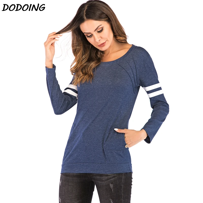 DODOING Women Basic T-Shirt Spring Autumn Solid Dark Grey Navy 2 Colors Long Sleeve Tee O-Neck Cotton Top 50% off Clearance Sale
DODOING Women Basic T-Shirt Spring Autumn Solid Dark Grey Navy 2 Colors Long Sleeve Tee O-Neck Cotton Top 50% off Clearance Sale