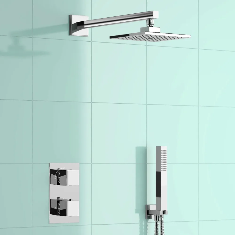 Square 8" Mixer Shower Head Concealed Thermostatic Bathroom Diverter SG2003 
Square 8" Mixer Shower Head Concealed Thermostatic Bathroom Diverter SG2003