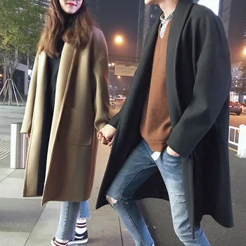 Autumn And Winter Men's New Solid Color Long-sleeved Personality Casual Temperament Fashion Cotton Polyester Loose Wool Coat
Autumn And Winter Men's New Solid Color Long-sleeved Personality Casual Temperament Fashion Cotton Polyester Loose Wool Coat