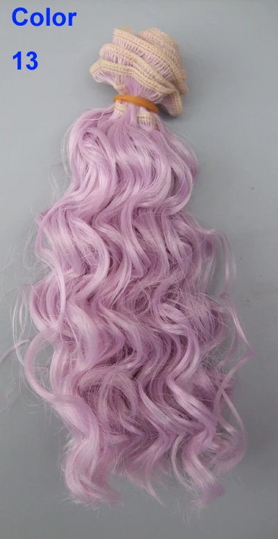 15 CM 25cm doll wigs heat resistant deep wave hair for blyth doll 1/3 1/4 1/6 BJD diy cloth doll wigs 25