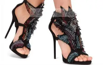 Blingbling Best Selling Women Open Toe Colorful Rhinestone Leafs Dress Sandals Thin Heel Crystal Gladiator Sandals Real Pictures
Blingbling Best Selling Women Open Toe Colorful Rhinestone Leafs Dress Sandals Thin Heel Crystal Gladiator Sandals Real Pictures