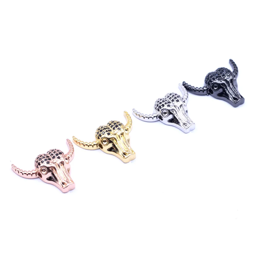 4 Pcs/Lots Cow Head Charm Copper Inlaid Zircon Suitable for Jewelry Making DIY Beads Bracelet Necklace Findings Components
4 Pcs/Lots Cow Head Charm Copper Inlaid Zircon Suitable for Jewelry Making DIY Beads Bracelet Necklace Findings Components