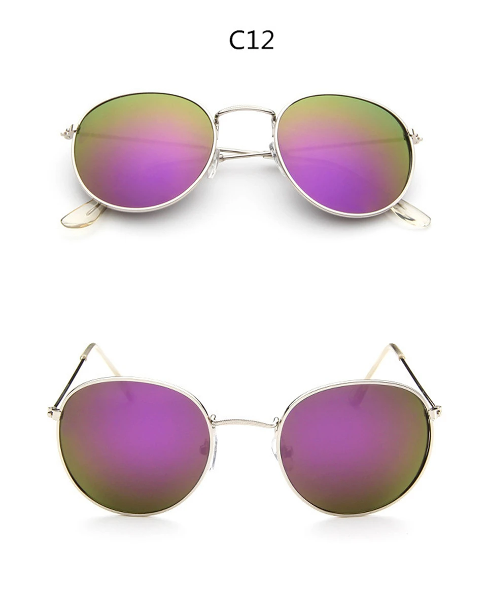 2018 Luxury Mirror Sunglasses WomenMen Brand Designer Glasses Lady Round Sun Glasses Beat Oculos De Sol Gafas (14)