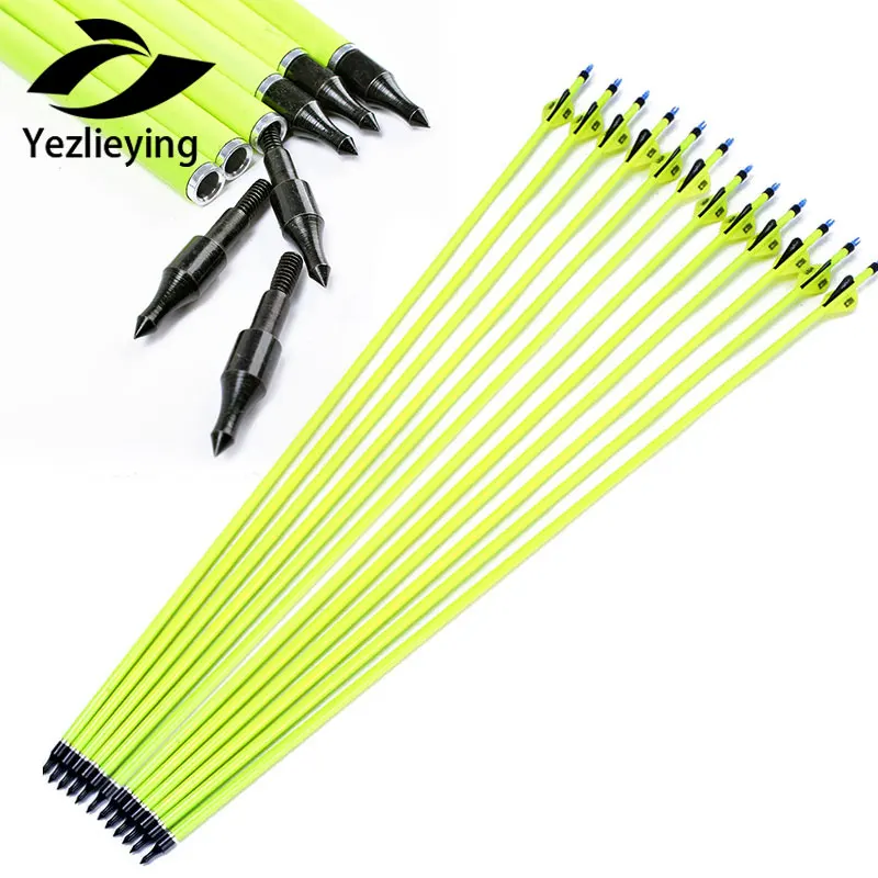 Hunting Shooting 12PCS Yellow Carbon Arrow Replaceable Arrow 30 Inches Yellow Black Feather For Recurve/composite bow Archery
Hunting Shooting 12PCS Yellow Carbon Arrow Replaceable Arrow 30 Inches Yellow Black Feather For Recurve/composite bow Archery