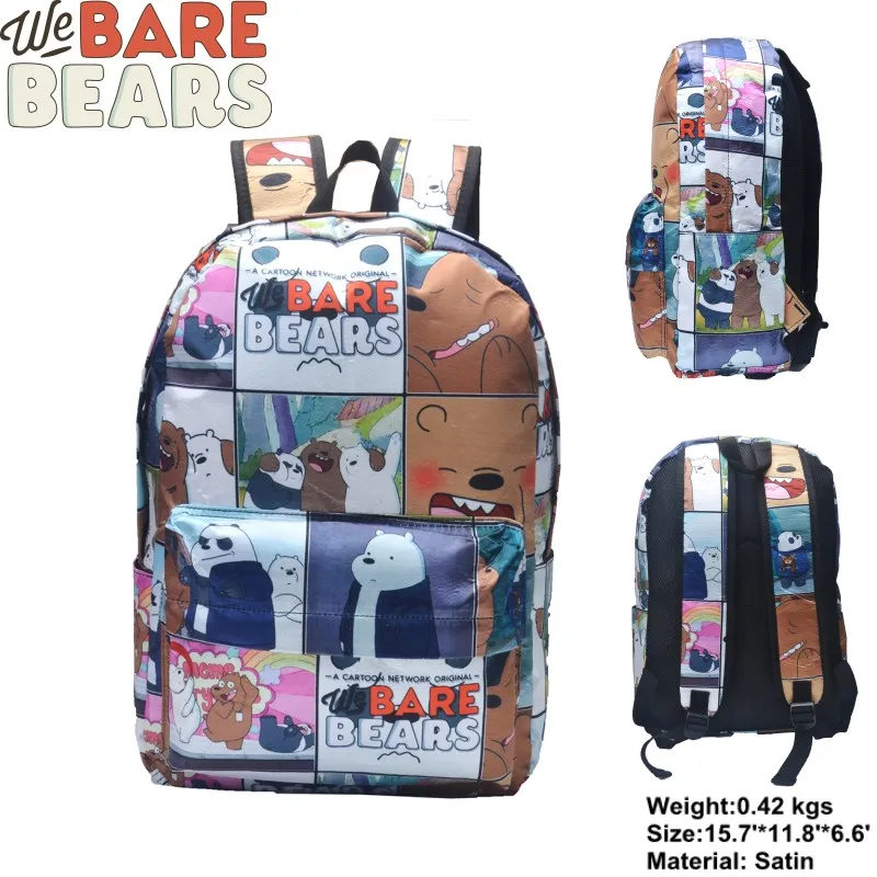 Kid's Lovely we bare bears satin Splicing patterns backpack shoulder schoolbag traveling knapsack Boys Girls packsack
Kid's Lovely we bare bears satin Splicing patterns backpack shoulder schoolbag traveling knapsack Boys Girls packsack