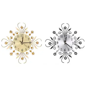 Vintage Metal Art Wall Clock Luxury Diamond Large Wall Watch Clock Morden Design Home Decor E5M1
Vintage Metal Art Wall Clock Luxury Diamond Large Wall Watch Clock Morden Design Home Decor E5M1