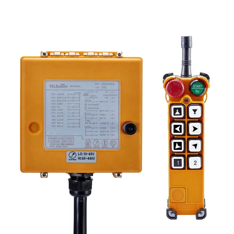 Crane F26-A2 Industrial remote control Radio wireless 6 single speed+2 double speed button 18-440V
Crane F26-A2 Industrial remote control Radio wireless 6 single speed+2 double speed button 18-440V