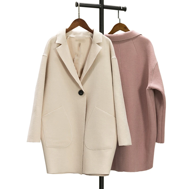 2018 Autumn Winter Fashion Women Wool Coat Loose Imitation Cashmere Female OL Style Single Button Turn-down Collar Overcoat O242
2018 Autumn Winter Fashion Women Wool Coat Loose Imitation Cashmere Female OL Style Single Button Turn-down Collar Overcoat O242