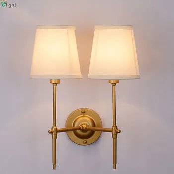 Europe Retro Lustre Copper Metal Led Wall Lamp Luminarias Fabric Shades Bedroom Led Wall Lights Fixtures Led Wall Light Lamparas
Europe Retro Lustre Copper Metal Led Wall Lamp Luminarias Fabric Shades Bedroom Led Wall Lights Fixtures Led Wall Light Lamparas