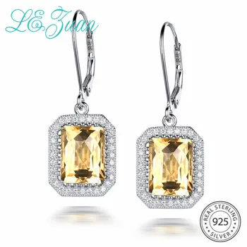 L&zuan 100% 925 Sterling Silver Jewelry Drop Earrings 6.42ct Natural Citrine Luxury Earrings For Women Trendiest Square Earring
L&zuan 100% 925 Sterling Silver Jewelry Drop Earrings 6.42ct Natural Citrine Luxury Earrings For Women Trendiest Square Earring