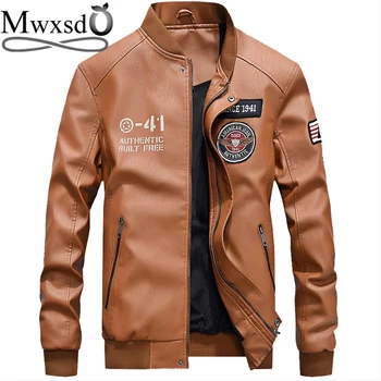 Mwxsd Autumn Mens army embroidery Leather Jackets Men slim fit Air Force military Motorcycle leather jacket and coat 5xl 6xl
Mwxsd Autumn Mens army embroidery Leather Jackets Men slim fit Air Force military Motorcycle leather jacket and coat 5xl 6xl