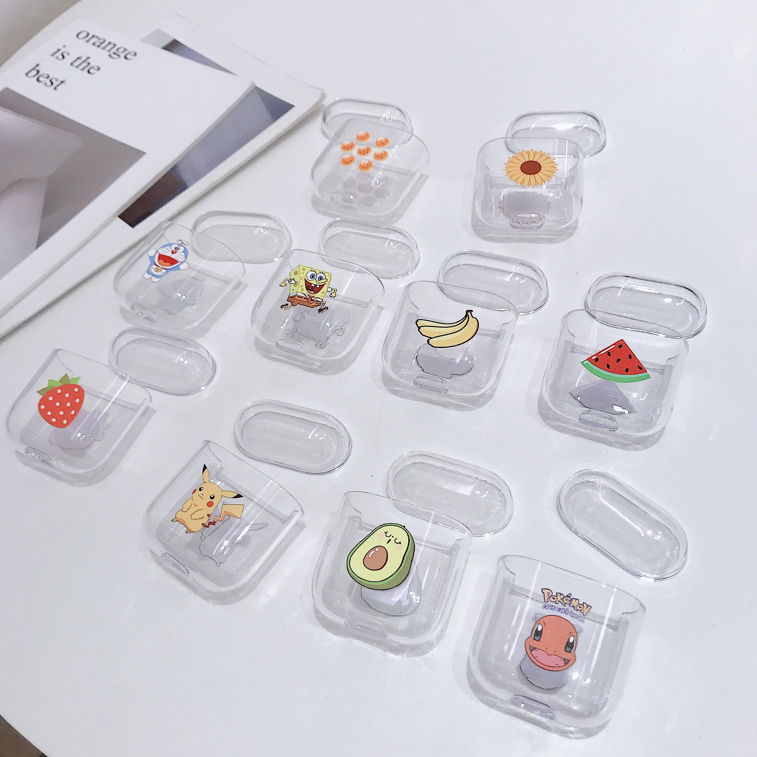 fashion Doraemon pikachue Strawberry funny Transparent hard pc For Apple Airpods 1/2 Shockproof Cover Bluetooth Earphone case
fashion Doraemon pikachue Strawberry funny Transparent hard pc For Apple Airpods 1/2 Shockproof Cover Bluetooth Earphone case