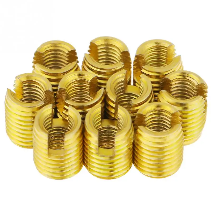 10pcs M3x6mm Kohlenstoffstahl verzinkt selbstschneidend Schlitz Gewindeeinsatz