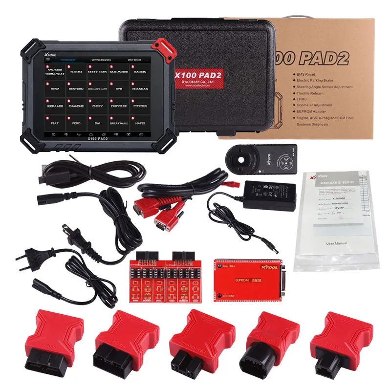 Original XTOOL X100 PAD2 with 4 and 5 IMMO Auto Diagnosis Key Copy OilRst Odometer TPMS TPS X-100 PAD 2 Better than X300 PRO3
Original XTOOL X100 PAD2 with 4 and 5 IMMO Auto Diagnosis Key Copy OilRst Odometer TPMS TPS X-100 PAD 2 Better than X300 PRO3
