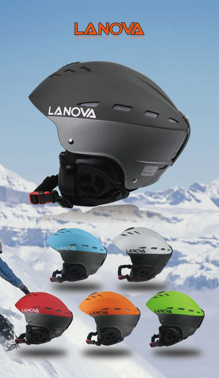 LANOVA brand ski helmet adult ski helmet man skating / skateboard helmet multicolor snow sports helmets 12