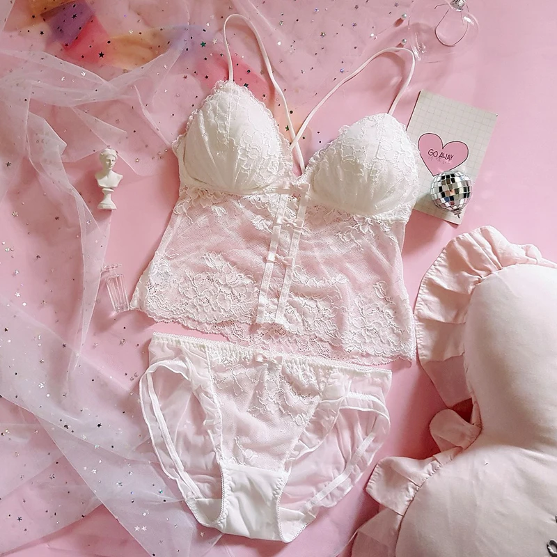 Japanese Underwear Sweet Fairy Thin Lace Nightjacket White Ring free Triangle Cup Bra Cover soutien gorge femme biustonosz
Japanese Underwear Sweet Fairy Thin Lace Nightjacket White Ring free Triangle Cup Bra Cover soutien gorge femme biustonosz