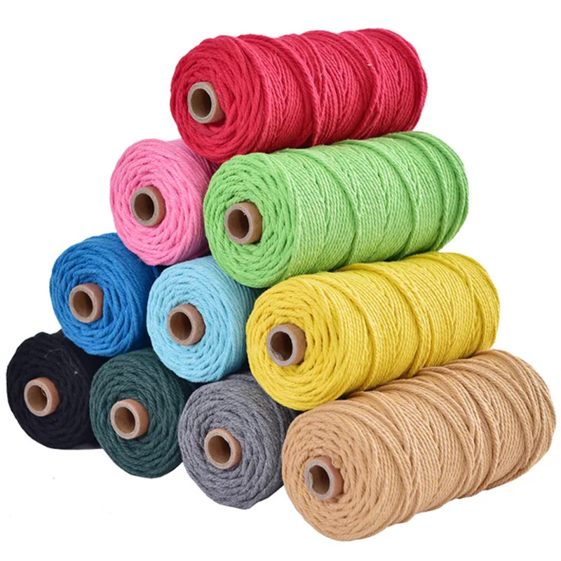 3mm 100% Cotton Cord Colorful Cord Rope Beige Twisted Craft Macrame String DIY Home Textile Decorative supply 100m Top Quality
3mm 100% Cotton Cord Colorful Cord Rope Beige Twisted Craft Macrame String DIY Home Textile Decorative supply 100m Top Quality