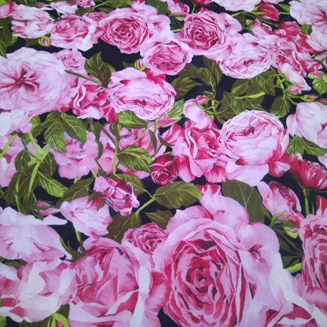 100X145cm Fashion Week Pink Rose Flowers Green Leaves Thin Chiffon Fabric for Woman Girl Summer Long Beach Dresses DIY-AF377
100X145cm Fashion Week Pink Rose Flowers Green Leaves Thin Chiffon Fabric for Woman Girl Summer Long Beach Dresses DIY-AF377