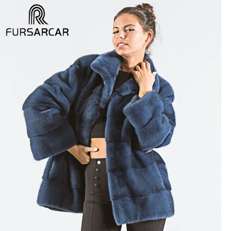 FURSARCAR Natural Real Mink Fur Jacket Luxury Winter Women Warm Thick Coats Turn Down Collar Female Real Fur Outerwear Customize
FURSARCAR Natural Real Mink Fur Jacket Luxury Winter Women Warm Thick Coats Turn Down Collar Female Real Fur Outerwear Customize