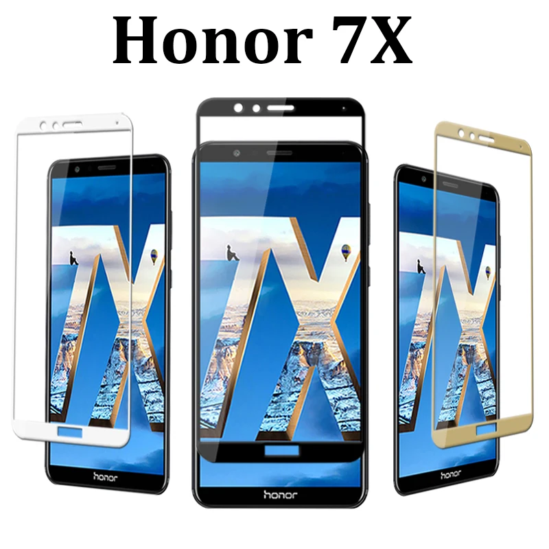 Full Cover Protective Glass On Honor 7X X7 For Huawei Huawey Onor Honer 7 X Tremp Temper Glas Screen Protector Film | Мобильные
