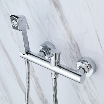 Toilet Portable Bidet Shower Set,ABS plastic Chrome Handheld Bidet spray ,With Solid Brass Hot and Cold Water Bidet Mixer valve
Toilet Portable Bidet Shower Set,ABS plastic Chrome Handheld Bidet spray ,With Solid Brass Hot and Cold Water Bidet Mixer valve