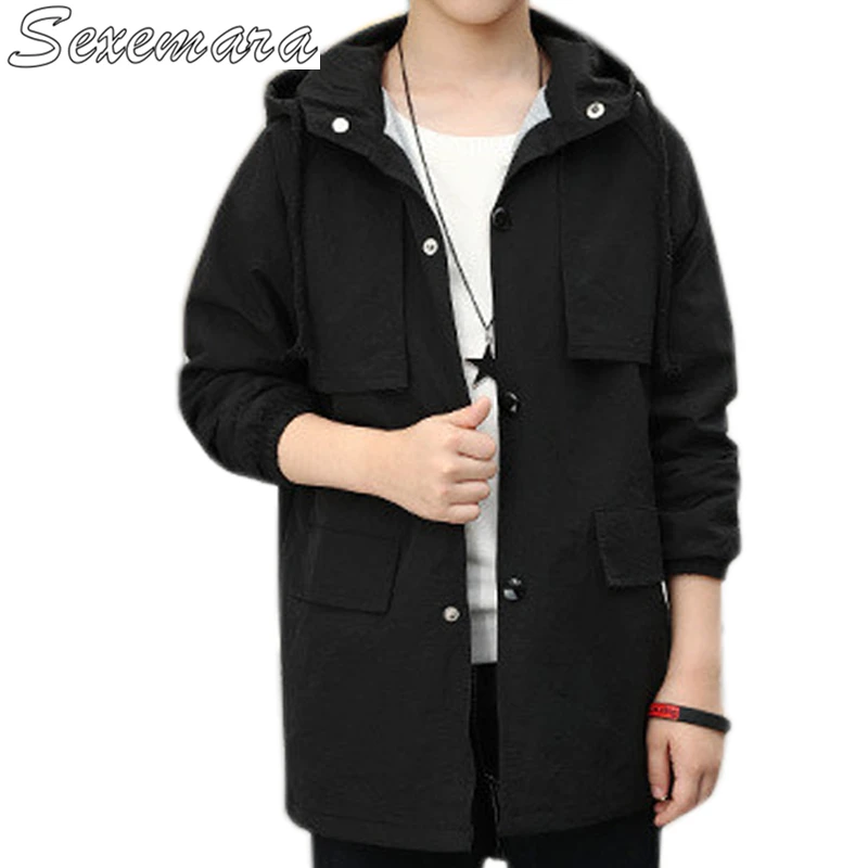 SexeMara 2018 Korean version of the autumn long trench coat children's solid color hooded fashion boy jacket
SexeMara 2018 Korean version of the autumn long trench coat children's solid color hooded fashion boy jacket