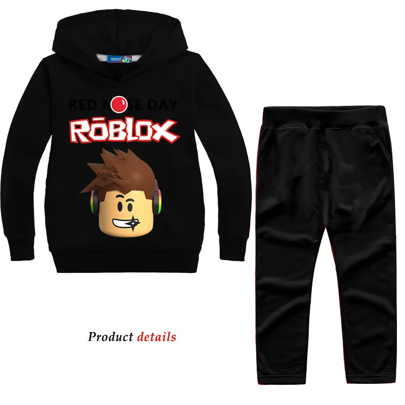 

2-14Years Roblox Hoodies Shirt For Boys Sweatshirt Red Noze Day Costume Children Sport Shirt Sweater For Kids Long Sleeve T-shi