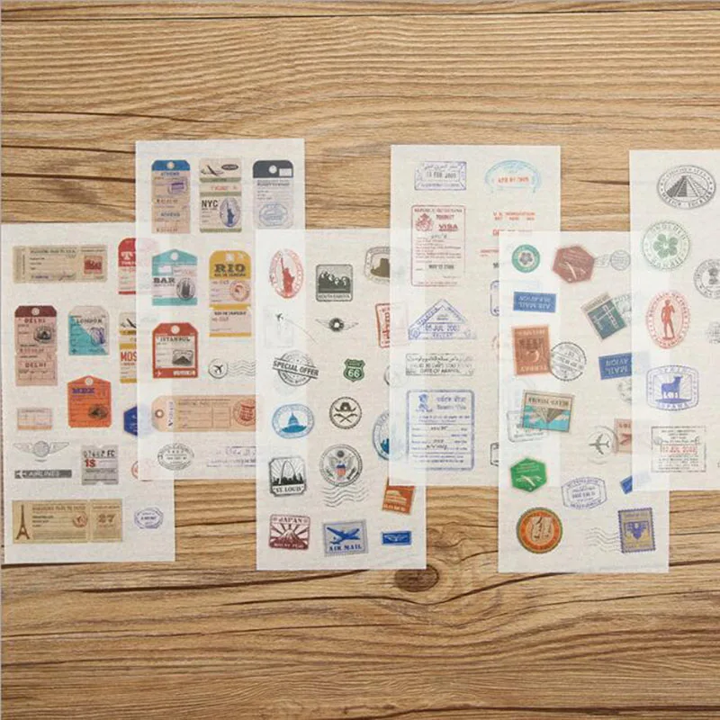 6pcs/set, Creative Retro Stamp Paper Stickers Landscaping Decoration Diy Diary Scrapbooking Printing Outdoor Stationery Stickers
6pcs/set, Creative Retro Stamp Paper Stickers Landscaping Decoration Diy Diary Scrapbooking Printing Outdoor Stationery Stickers