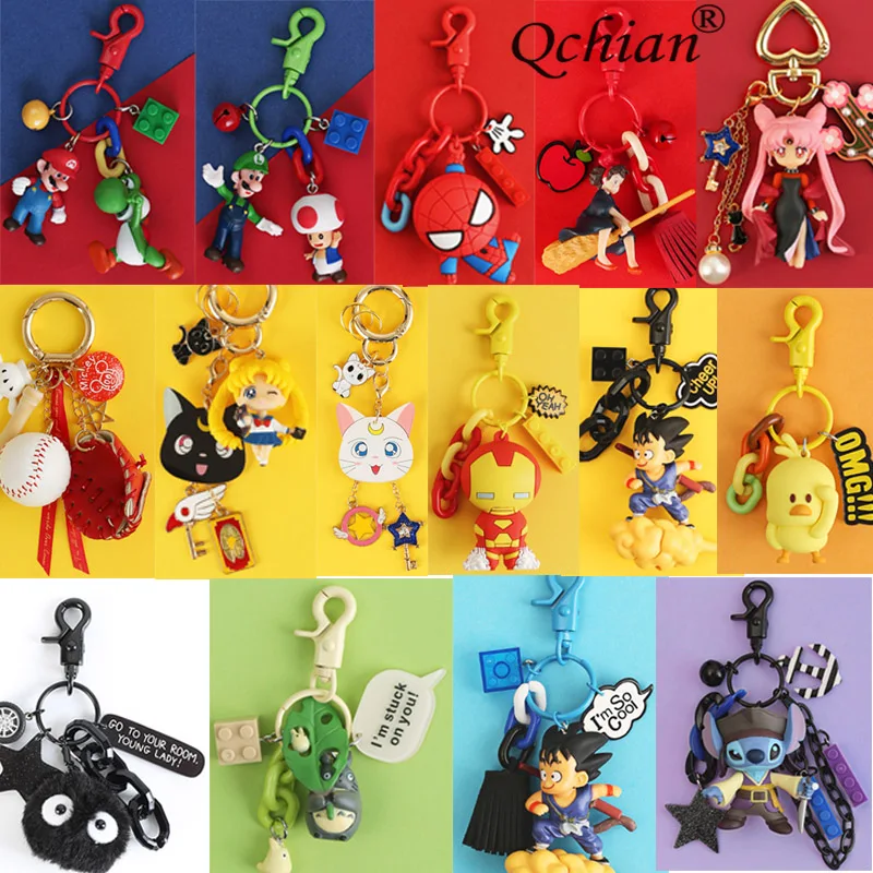 Cute Sailor moon dragon totoro Spiderman Keychain Key Ring Gift For Women Girls Bag Pendant Figure Key Chains Jewelry porte clef
Cute Sailor moon dragon totoro Spiderman Keychain Key Ring Gift For Women Girls Bag Pendant Figure Key Chains Jewelry porte clef