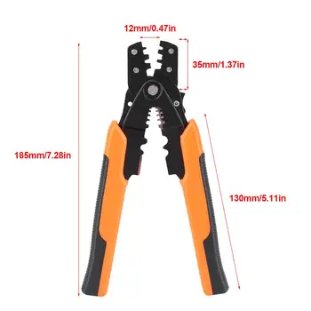 185mm / 7.3inch Wire Cable Stripper Stripping Crimping Pliers 65# Manganese Alloy Steel Wire Stripper Electrician Hand Tool
185mm / 7.3inch Wire Cable Stripper Stripping Crimping Pliers 65# Manganese Alloy Steel Wire Stripper Electrician Hand Tool