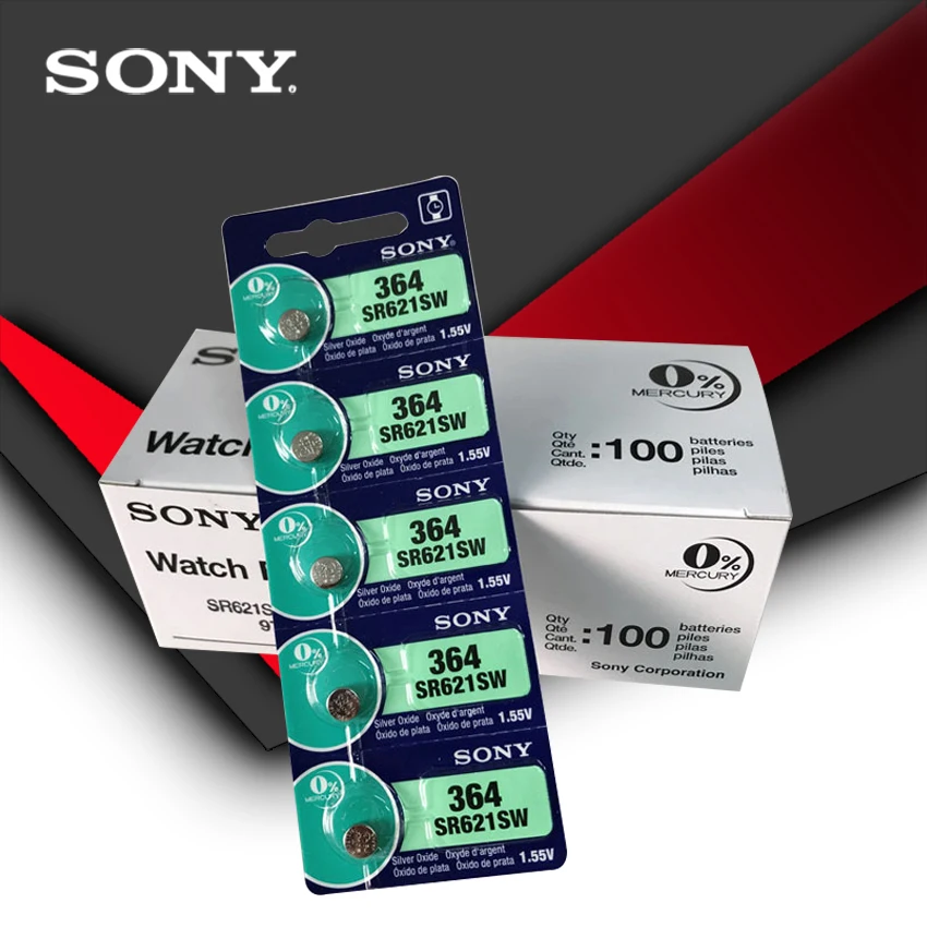 100pc Sony 100% Original 364 SR621SW V364 SR60 SR621 AG1 Watch Battery Button Coin Cell MADE IN JAPAN
100pc Sony 100% Original 364 SR621SW V364 SR60 SR621 AG1 Watch Battery Button Coin Cell MADE IN JAPAN