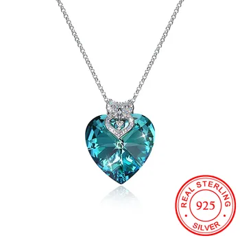 2018 New Luxury Blue Crystal Ocean Heart Pendant with Colorful Zircon Owl Necklaces S925 Sterling Silver Jewelry Lover's Gift
2018 New Luxury Blue Crystal Ocean Heart Pendant with Colorful Zircon Owl Necklaces S925 Sterling Silver Jewelry Lover's Gift