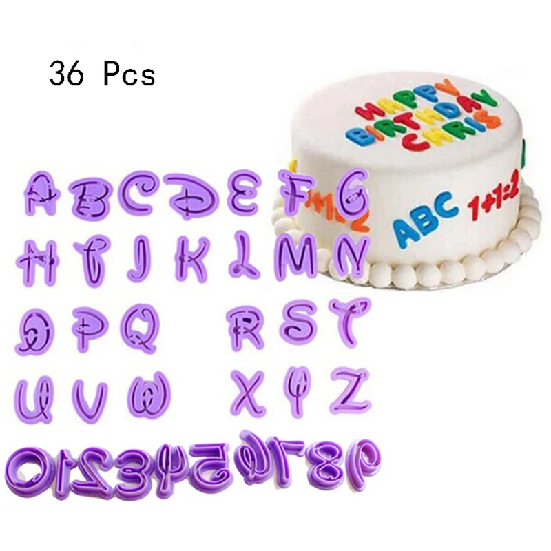 36 Pcs/Set Food Grade Platic Number English Letter Shape DIY Cookie Biscuit Mould Cake Fondant Mould Baking Decorating Tools
36 Pcs/Set Food Grade Platic Number English Letter Shape DIY Cookie Biscuit Mould Cake Fondant Mould Baking Decorating Tools