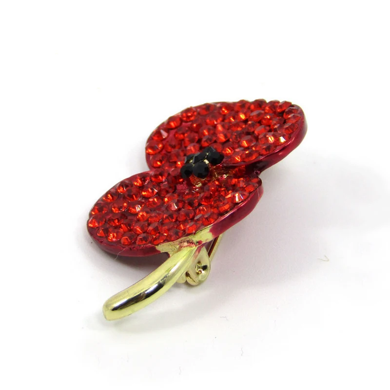1Pc Hot Selling Gold Color Red Crystal Flower Pins and Brooches,The British Royal Victory Anniversary Poppy Brooch
1Pc Hot Selling Gold Color Red Crystal Flower Pins and Brooches,The British Royal Victory Anniversary Poppy Brooch