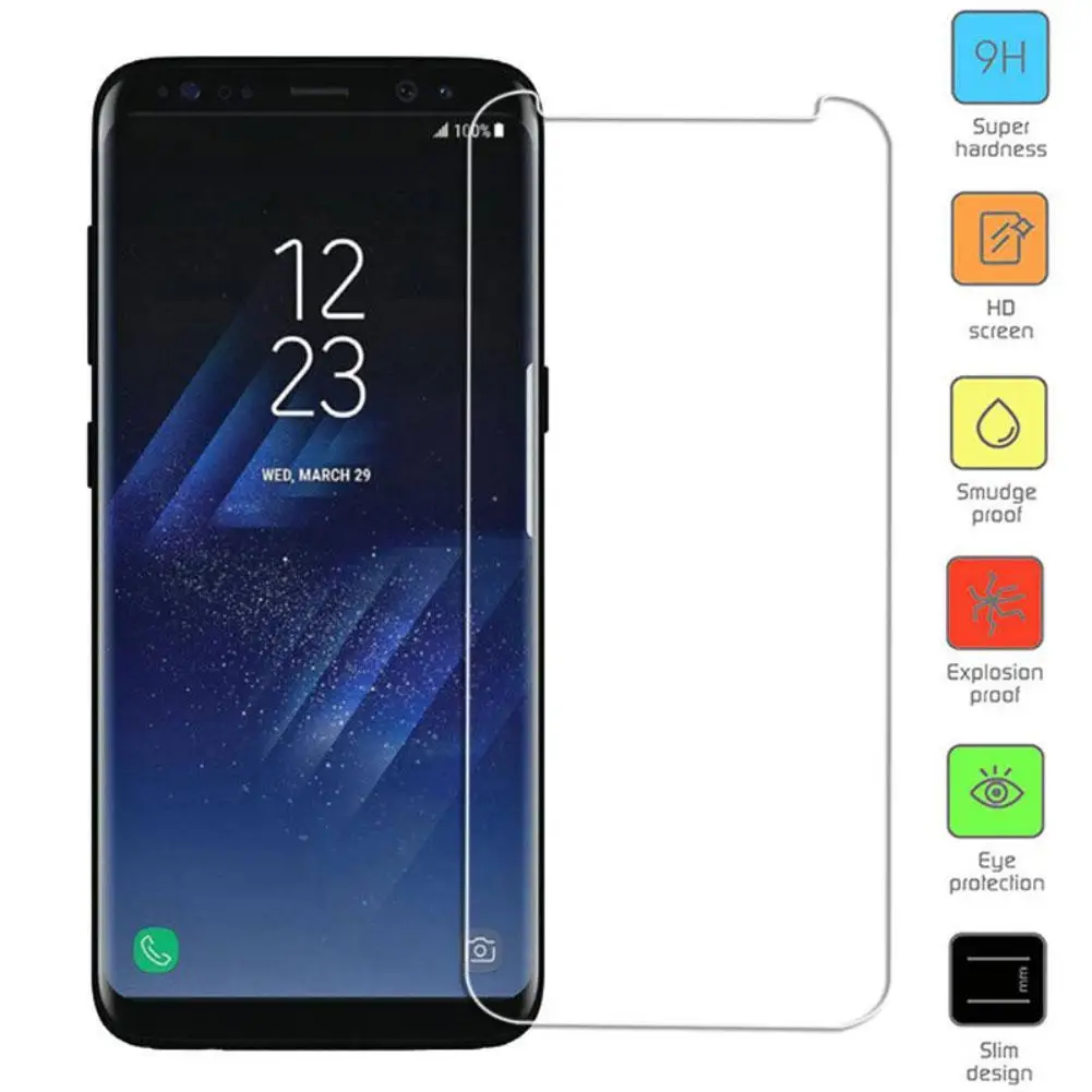 NEW High Quality 9H Premium Tempered Glass Screen Protector Screen Film Guard For Samsung S8 Protective Guard Film
NEW High Quality 9H Premium Tempered Glass Screen Protector Screen Film Guard For Samsung S8 Protective Guard Film