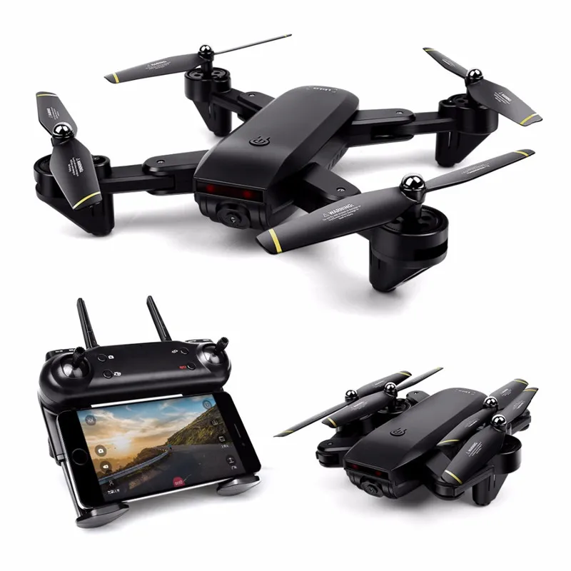 

Drone with Camera WIFI FPV Quadcopter with 720P HD Camera Live Video Headless Mode 2.4GHz 4CH 6 Axis Gyro Foldable RTF RC Drone