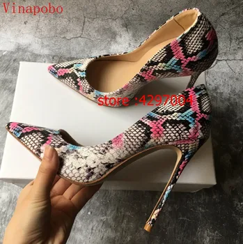 vinapobo Women European High Heels Pumps Shoes Sexy Snake Patter print Plus Size 34-42 Pointed Toe Stiletto Ladies wedding Shoes
vinapobo Women European High Heels Pumps Shoes Sexy Snake Patter print Plus Size 34-42 Pointed Toe Stiletto Ladies wedding Shoes