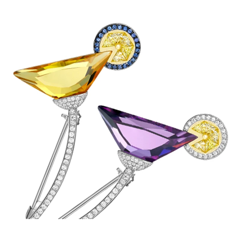 Fashion Cute Cocktail Brooch 925 Sterling Silver Zircon Colorful Stone Elegant Cocktail Design Women Wedding Brooch Pin Jewelry
Fashion Cute Cocktail Brooch 925 Sterling Silver Zircon Colorful Stone Elegant Cocktail Design Women Wedding Brooch Pin Jewelry