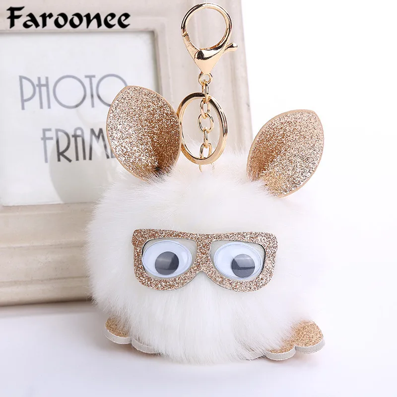Cute Owl Faux Rabbit Fur Ball Keychain For Women Glasses Animal Pompom Key Chain Pendant Key Ring Holder Bag Gift Jewelry 6C0034
Cute Owl Faux Rabbit Fur Ball Keychain For Women Glasses Animal Pompom Key Chain Pendant Key Ring Holder Bag Gift Jewelry 6C0034