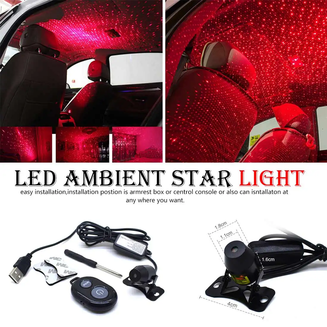 FangNymph Voice Control LED Light Car Atmosphere Colorful Music Sound Lamp Ambient Star Light Remote Control Spotlight USB Plug
FangNymph Voice Control LED Light Car Atmosphere Colorful Music Sound Lamp Ambient Star Light Remote Control Spotlight USB Plug