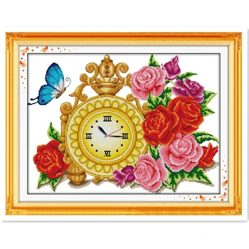 Rose Vase(clock) Home Decor Needlework 11CT 14CT Printed On Canvas DMC Cross Stitch Fabric Chinese Counted Cross Stitch Pattern
Rose Vase(clock) Home Decor Needlework 11CT 14CT Printed On Canvas DMC Cross Stitch Fabric Chinese Counted Cross Stitch Pattern
