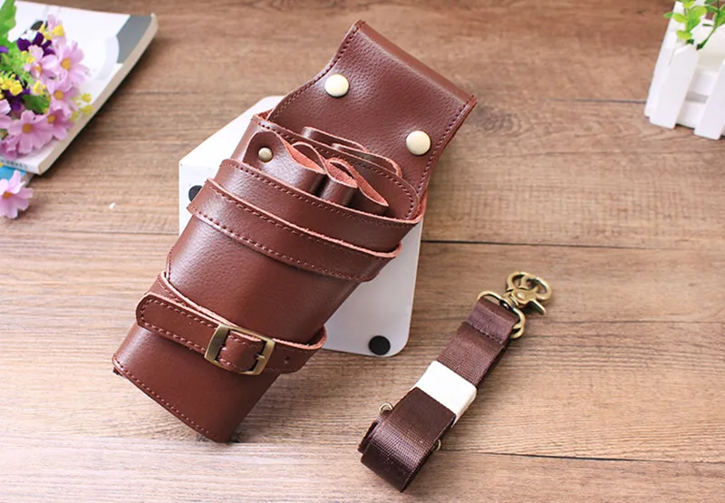 Portable Genuine Leather Scissors Bag for Hairdressing Professional Tool Accessories Waist Shoulder Barber Bag
Portable Genuine Leather Scissors Bag for Hairdressing Professional Tool Accessories Waist Shoulder Barber Bag