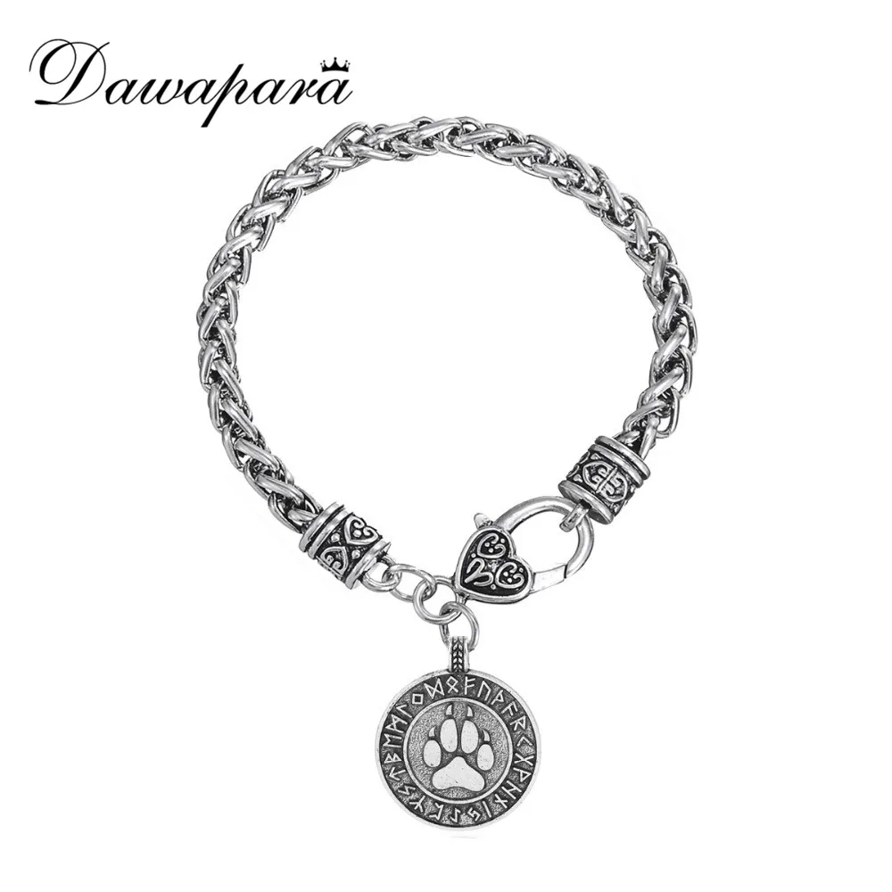 Dawapara Dog Paw Pendant Norse Runes Viking Jewelry Talisman for Mens Bracelets Slavic Pawprint Women Fashion Bangles
Dawapara Dog Paw Pendant Norse Runes Viking Jewelry Talisman for Mens Bracelets Slavic Pawprint Women Fashion Bangles