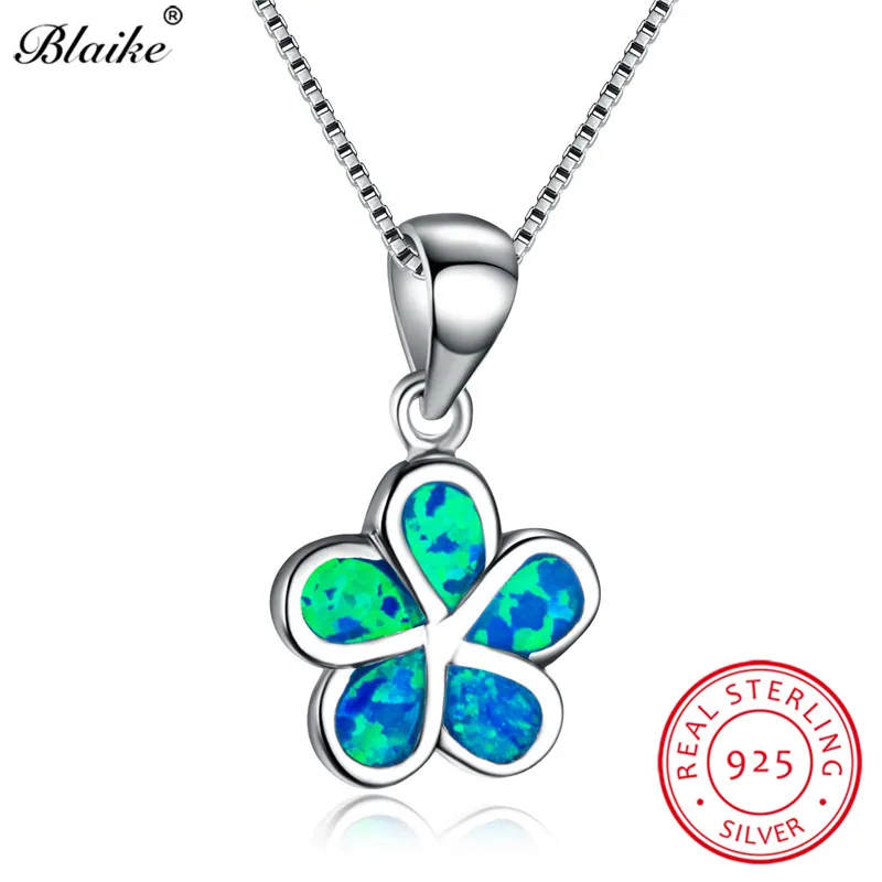 Blaike Elegant Blue Fire Opal Birthstone Flower Pendants & Necklaces For Women 925 Sterling Silver Choker Wedding Jewelry Gifts
Blaike Elegant Blue Fire Opal Birthstone Flower Pendants & Necklaces For Women 925 Sterling Silver Choker Wedding Jewelry Gifts