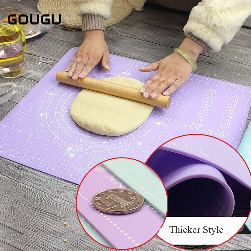 50*40cm GOUGU Non-Stick Silicone Baking Mat With Size Measurement Scale Fondant Rolling Kneading Mat Cake Pastry Bakeware Tools
50*40cm GOUGU Non-Stick Silicone Baking Mat With Size Measurement Scale Fondant Rolling Kneading Mat Cake Pastry Bakeware Tools