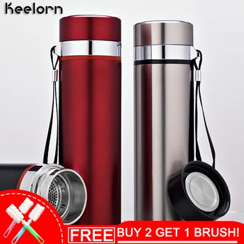 

Keelorn 450ml Double Layer Thermo Cup Portable Stainless Steel Vacuum Flask Insulated Thermal Mug Thermos Bottle With Filter