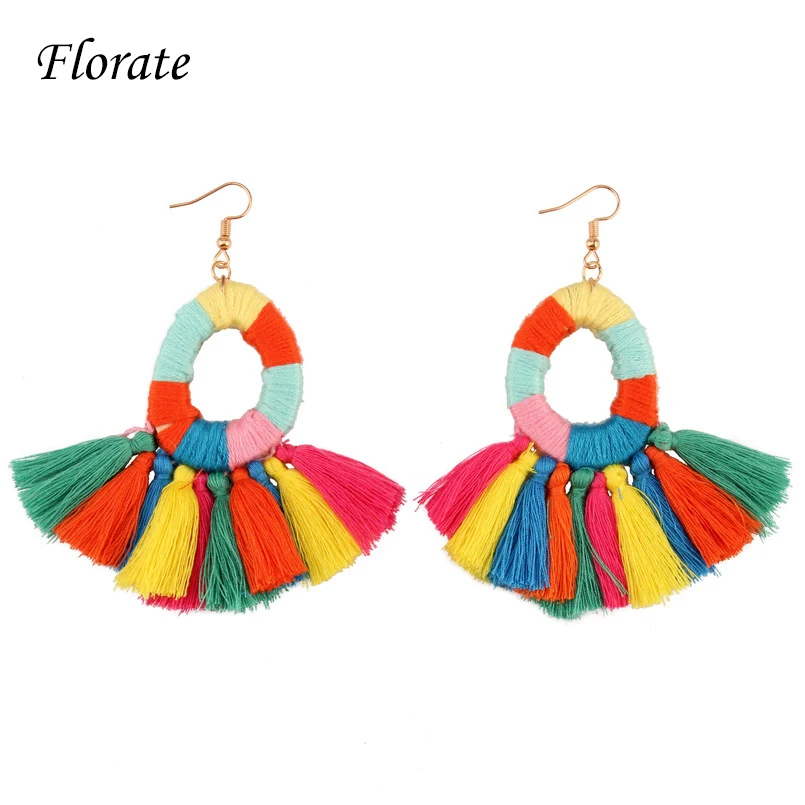 Florate Statement Drop Dangle Pom Pom Silk Thread Earrings Women Design Handmade Colorful Rope Tassel Pendant Bohemian Earrings
Florate Statement Drop Dangle Pom Pom Silk Thread Earrings Women Design Handmade Colorful Rope Tassel Pendant Bohemian Earrings